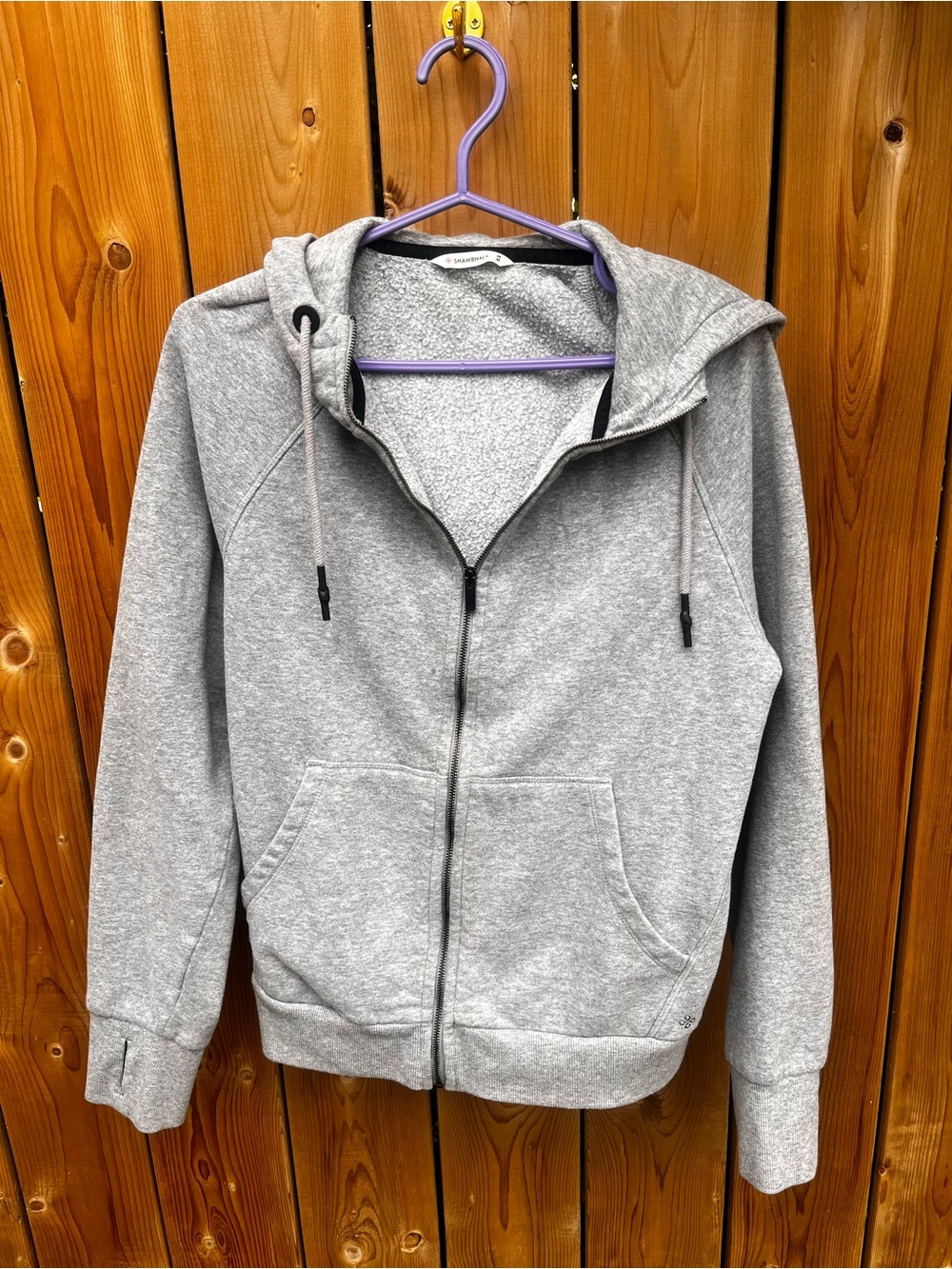 Shambhala Heather Gray Zip-Up Hoodie